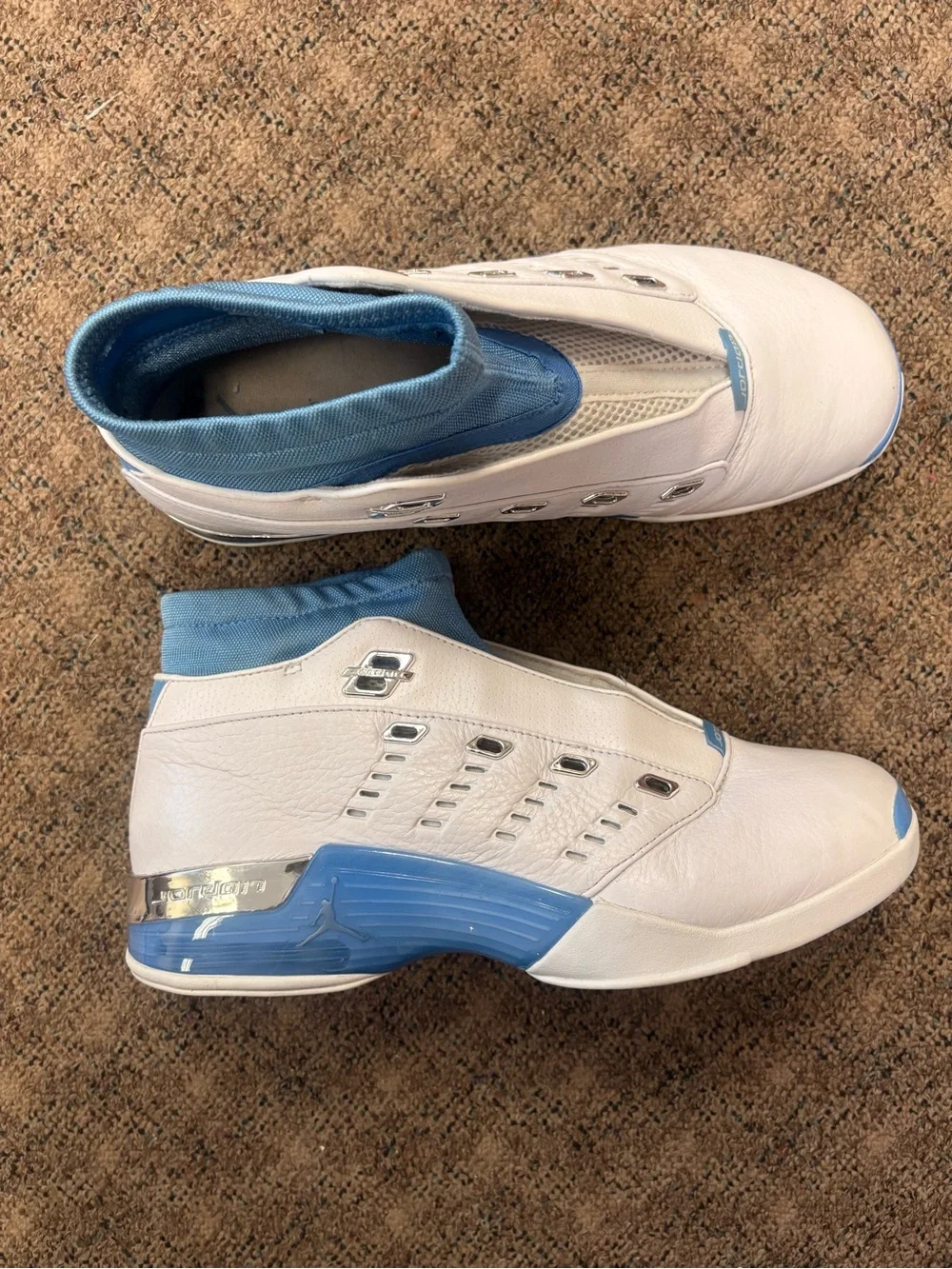 Jordan white leather